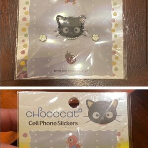 Bundle of 2 Chococat cellphone stickers
